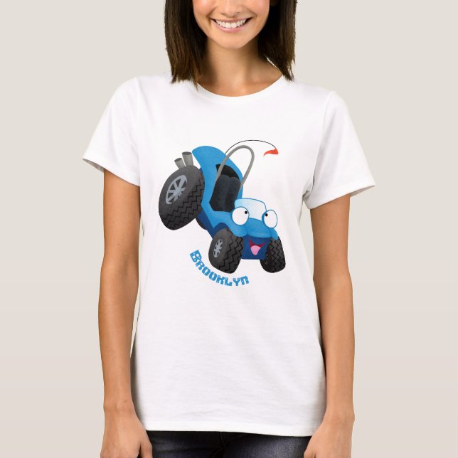 Cute dune buggy off road vehicle cartoon T-Shirt (Front)
