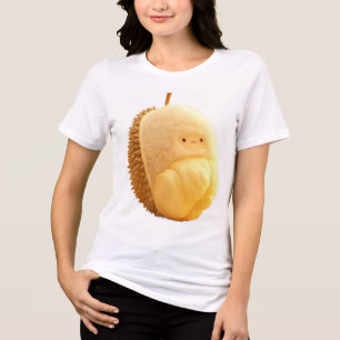 Cute Durian Baby with Soft Spikes and Smiling Face Tri-Blend Shirt