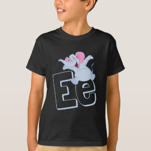 Cute E For Elephant - Kids ABCD English Alphabet T-Shirt