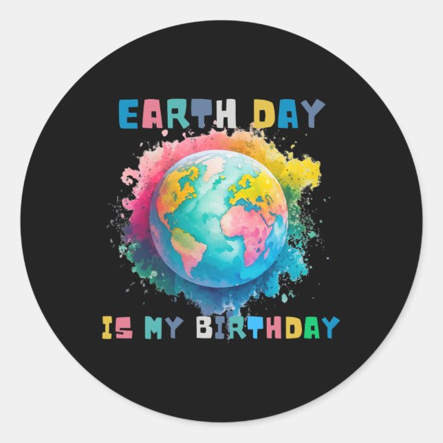 Cute Earth Day  Classic Round Sticker (Front)