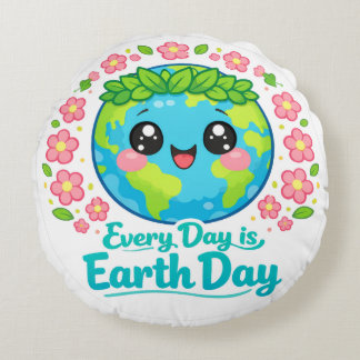 Cute Earth Day Throw Pillow