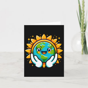Cute Earth Day Toddler Boys Girls Kids Happy Earth Card
