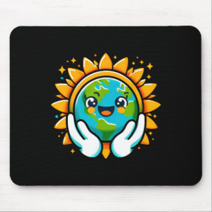 Cute Earth Day Toddler Boys Girls Kids Happy Earth Mouse Pad