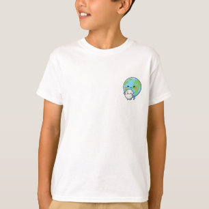 Cute Earth Hugging Moon Kids T-Shirt