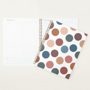 Cute Earth Tones Polka Dots Planner