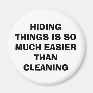 Cute "EASIER THAN CLEANING" Fridge Magnet
