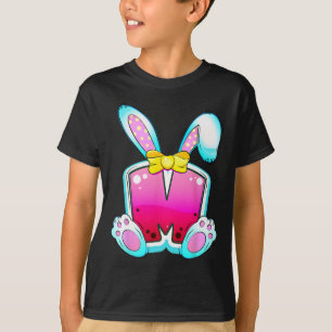 Cute Easter Alphabet Letter M Initial Coquette Eas T-Shirt