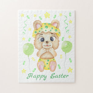 Cute Easter Bear for a positive mood Jigsaw Puzzle