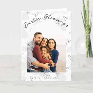 Cute Easter Blessings 1 Photo Arch Holiday Card