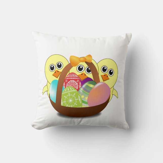 Cute Easter Bunnies Cushion (Front)