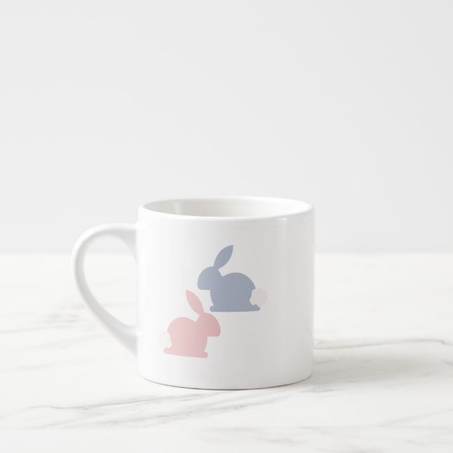 Cute Easter Bunnies Espresso Cup (Left)