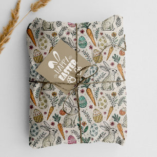 Cute Easter Bunnies Scandi Pattern  Tissue Paper