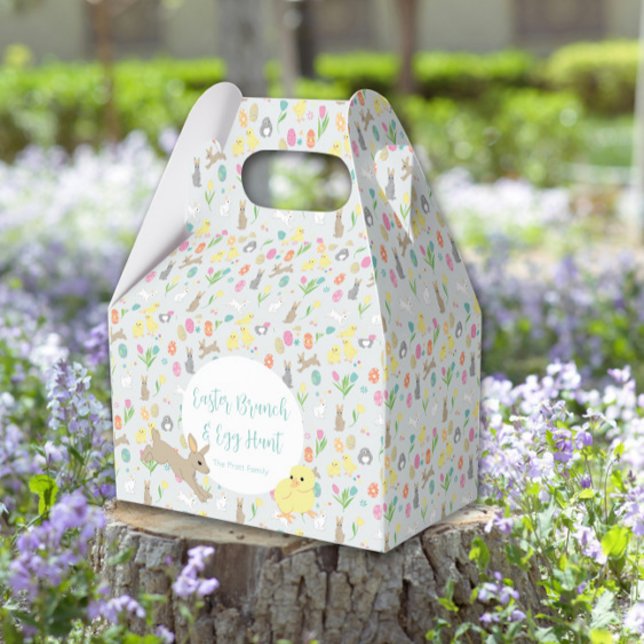 Cute Easter Bunnies Spring Tulips Flowers Favour Box (Cute Easter Bunnies Spring Tulips Flowers Favor Boxes
)