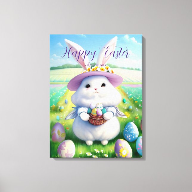 Cute Easter Bunny 01 Canvas Print (Front)