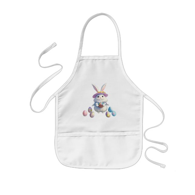 Cute Easter Bunny 01 Kids Apron (Front)