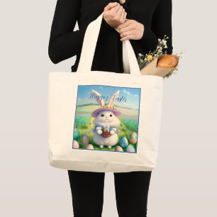 Cute Easter Bunny 01 Large Tote Bag