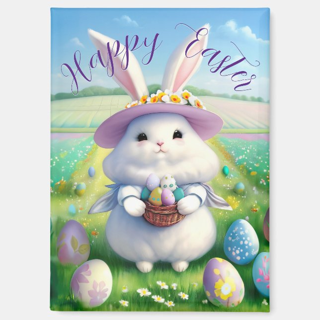 Cute Easter Bunny 01 Magnet (Front)