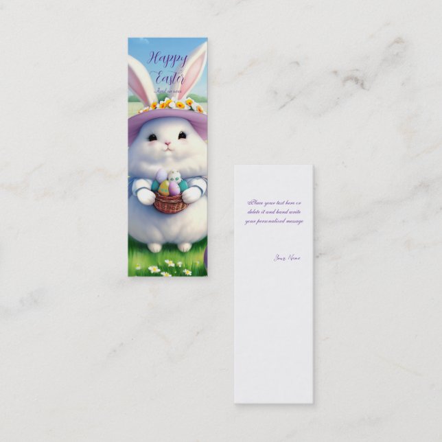 Cute Easter Bunny 01 Mini Business Card (Front/Back)