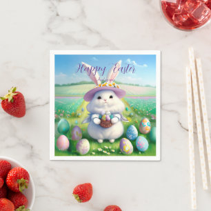 Cute Easter Bunny 01 Napkin