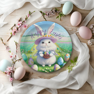 Cute Easter Bunny 01 Paper Plate