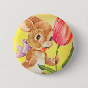 Cute Easter Bunny 6 Cm Round Badge