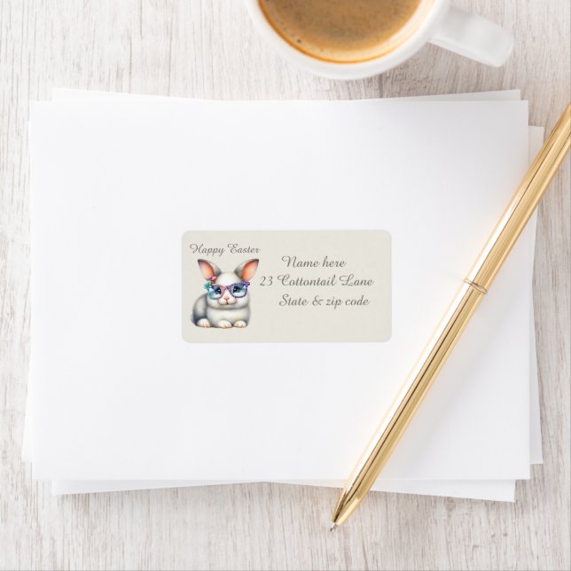 Cute Easter bunny add text  Label (Insitu)