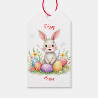 Cute Easter Bunny And Eggs Modern Collection Gift Tags