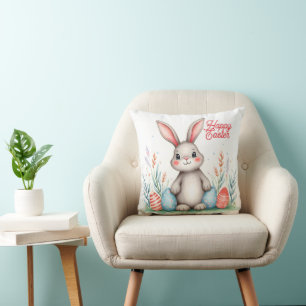 Cute Easter Bunny And Eggs Popular Collection Cushion