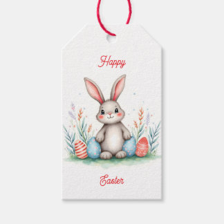 Cute Easter Bunny And Eggs Popular Collection Gift Tags