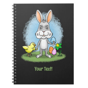 Cute Easter bunny and the Chicken Notebook