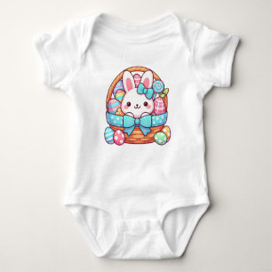 Cute, Easter bunny bakset Baby Bodysuit