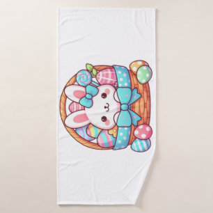 Cute, Easter bunny bakset Bath Towel