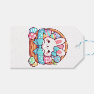 Cute, Easter bunny bakset Gift Tags