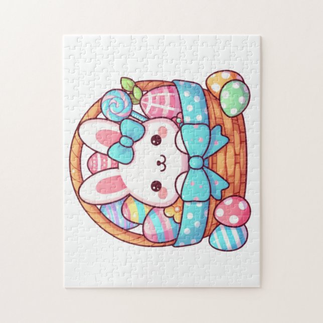 Cute, Easter bunny bakset Jigsaw Puzzle (Vertical)
