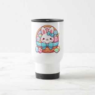 Cute, Easter bunny bakset Travel Mug