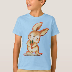 Cute Easter Bunny Blue Boys T Shirt - Unisex Kids