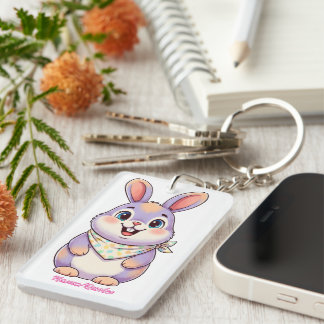 Cute Easter Bunny Cartoon Key Ring