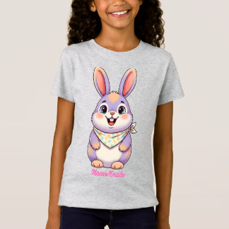 Cute Easter Bunny Cartoon T-Shirt