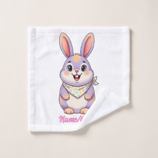 Cute Easter Bunny Cartoon Wash Cloth
