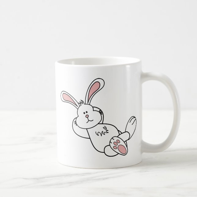 Cute Easter Bunny Chilling out Coffee Mug (Right)