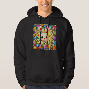 Cute Easter Bunny – Colorful Eggs Art moletom Hoodie