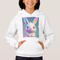 Cute Easter Bunny Design in Pastel Colours Hoodies