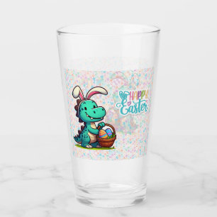 Cute, Easter bunny dinosaur Glass