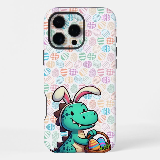 Cute, Easter bunny dinosaur iPhone Case (Back)