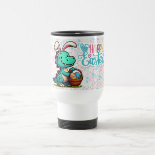 Cute, Easter bunny dinosaur Travel Mug