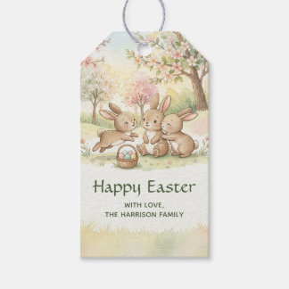 Cute Easter Bunny Egg Hunt & Picnic Gift Tags