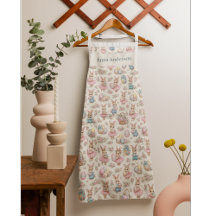 Cute Easter Bunny Floral Pattern - Pastel Spring