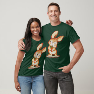 Cute Easter Bunny Green Unisex Adult T Shirt