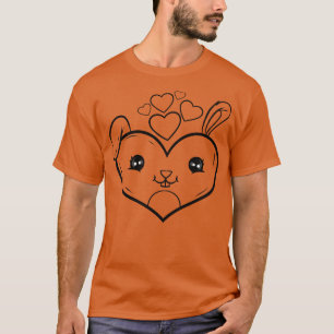 Cute Easter Bunny Heart As Colour In Easter T-Shirt