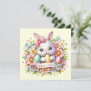 Cute Easter Bunny   Holiday Card